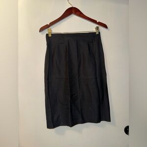 JEAN-LOUIS SCHERRER BOUTIQUE Black Pencil Midi Skirt L:23″/W:14”